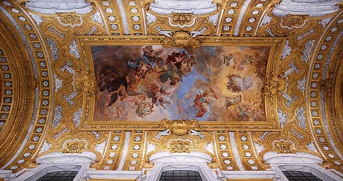 The fall of the rebellious angels, a fresco by Giacinto Brandi